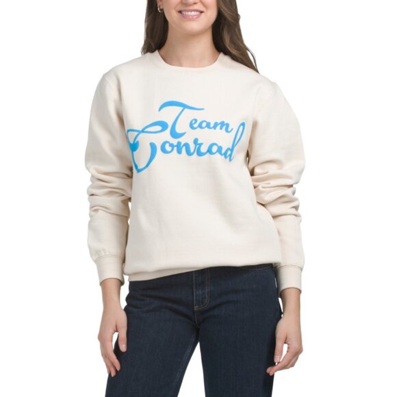 PACIFIC & CO White Team Conrad Crew Neck Sweatshirt - Picture 1 of 2